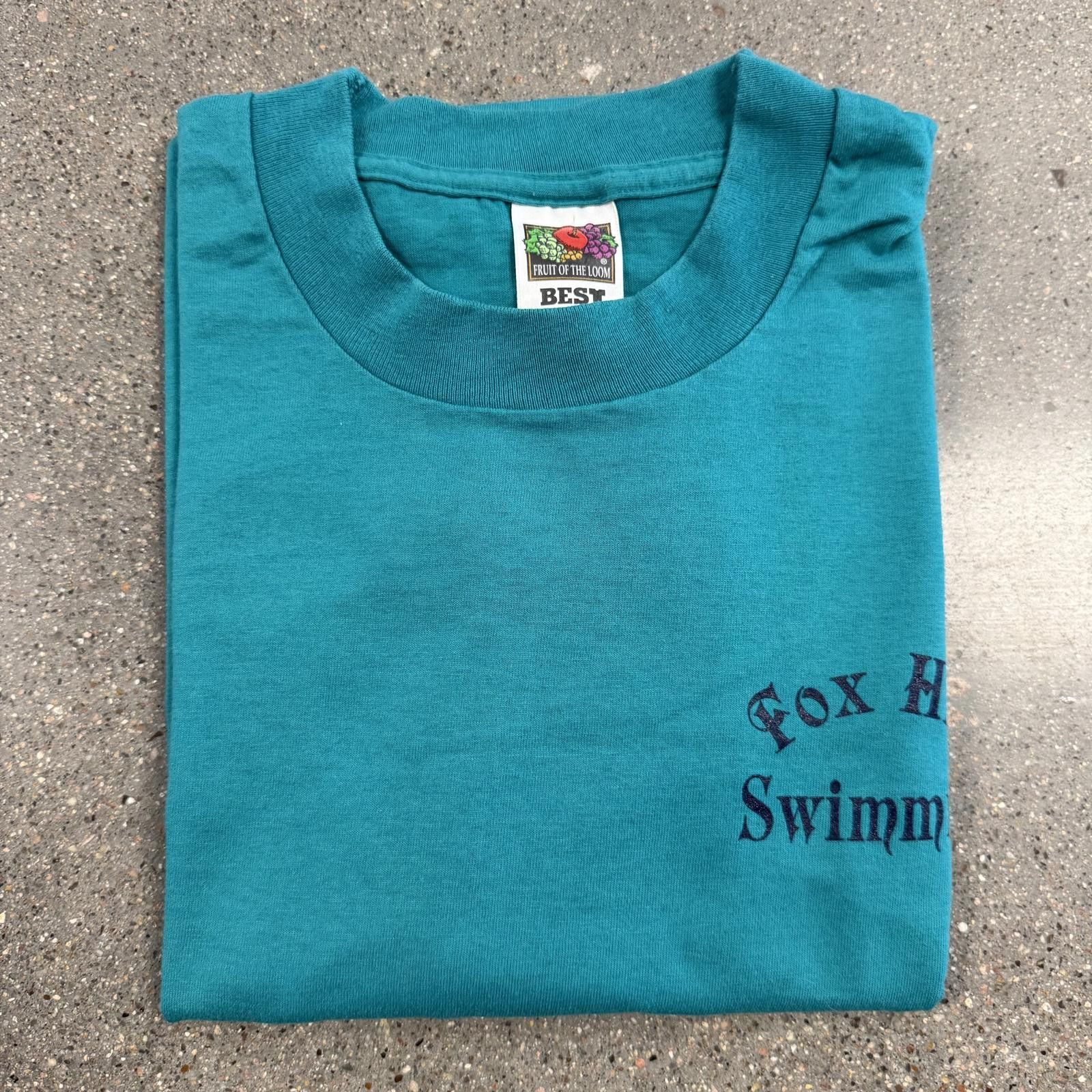 Fruit Of The Loom Vtg FOTL Single Stitch Fox Hill Swimming T-Shirt XL Size US L / EU 52-54 / 3 - 11 Thumbnail