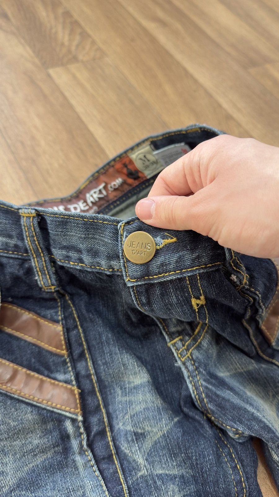 Japanese Brand Rare Vintage Brand Jeans De Art Tactical Flared Jeans 1990s Size US 31 - 5 Thumbnail