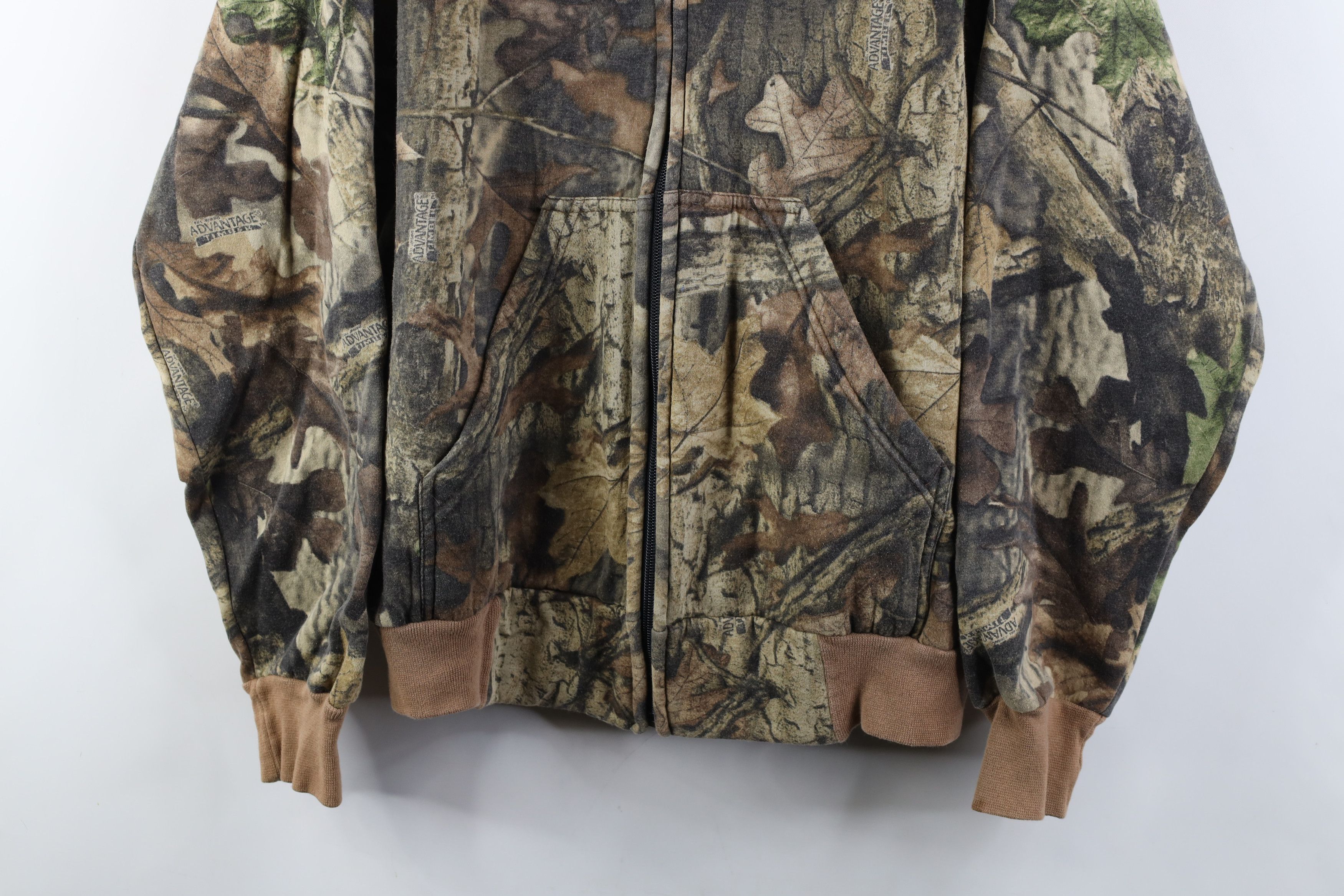 Vintage Vintage 90s Streetwear Fleece Lined Camouflage Hoodie USA Size US XL / EU 56 / 4 - 3 Thumbnail