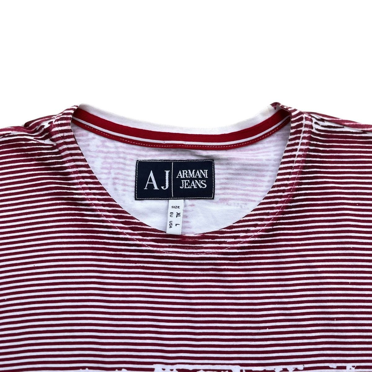 Armani Armani Jeans Stripe Printed Tee Size US L / EU 52-54 / 3 - 3 Thumbnail