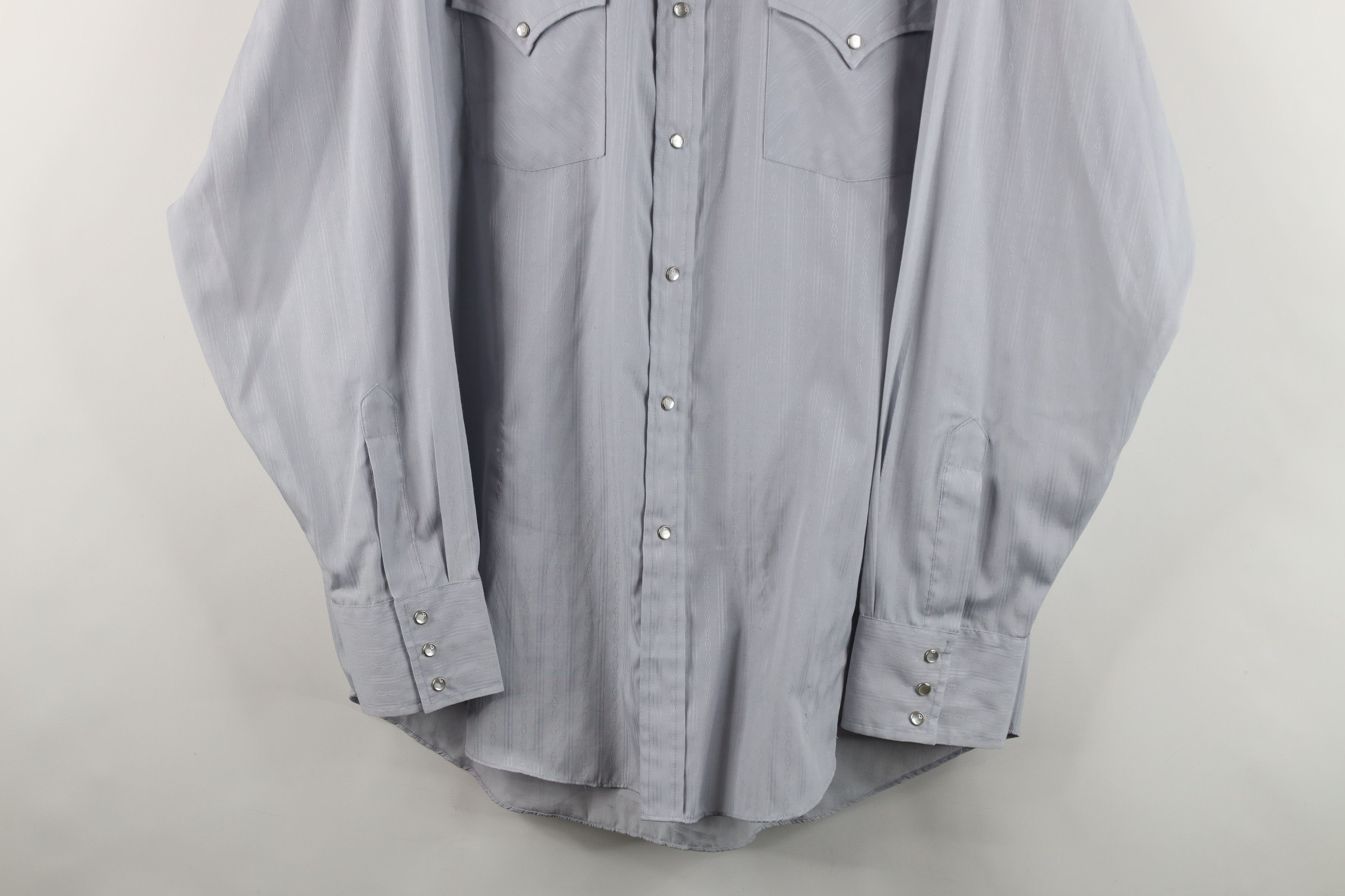Vintage Vintage 90s Rockabilly Western Cowboy Button Shirt Gray Size US M / EU 48-50 / 2 - 3 Thumbnail
