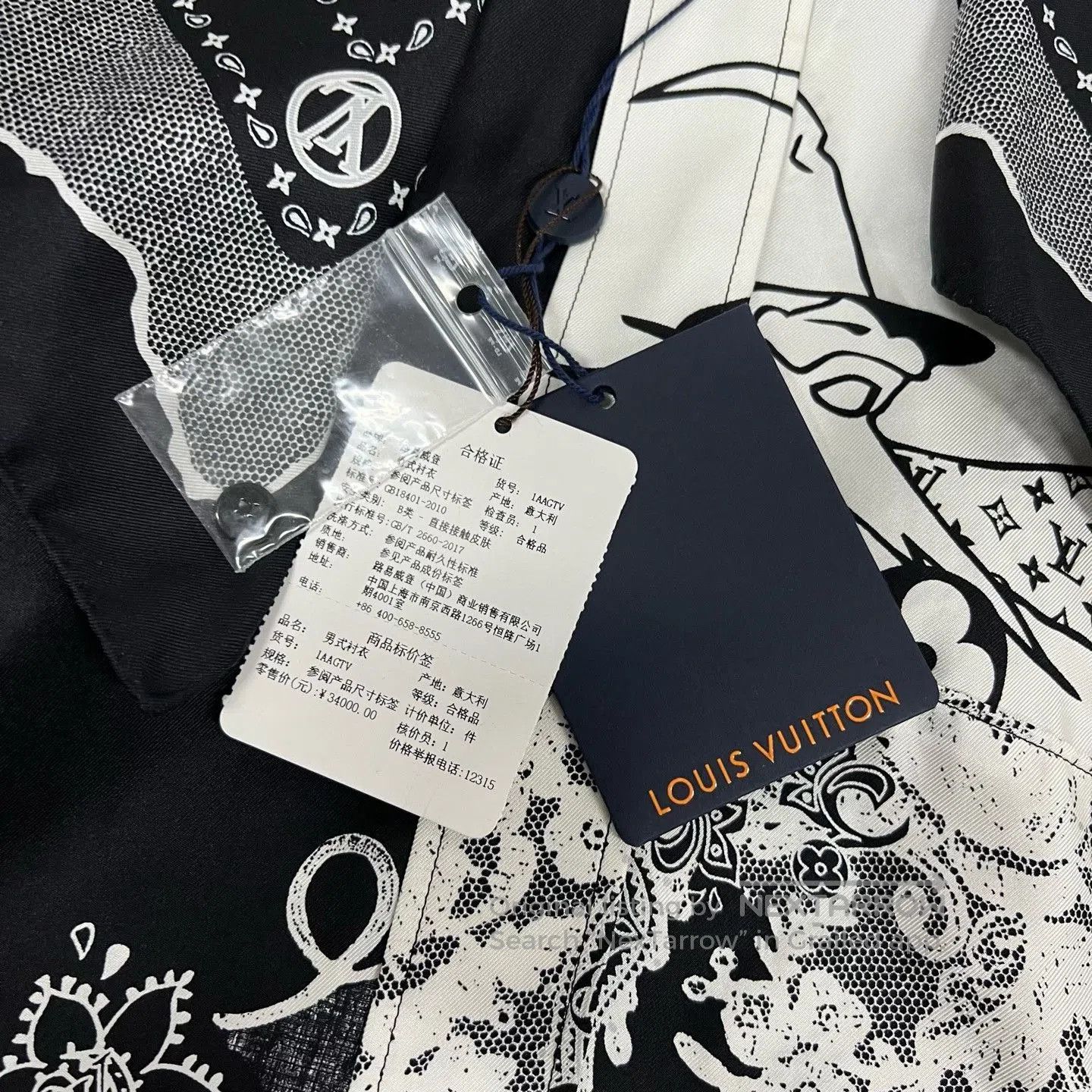 Louis Vuitton Louis Vuitton Black Logo Witch Print Shirt. Size M / US 6-8 / IT 42-44 - 4 Thumbnail