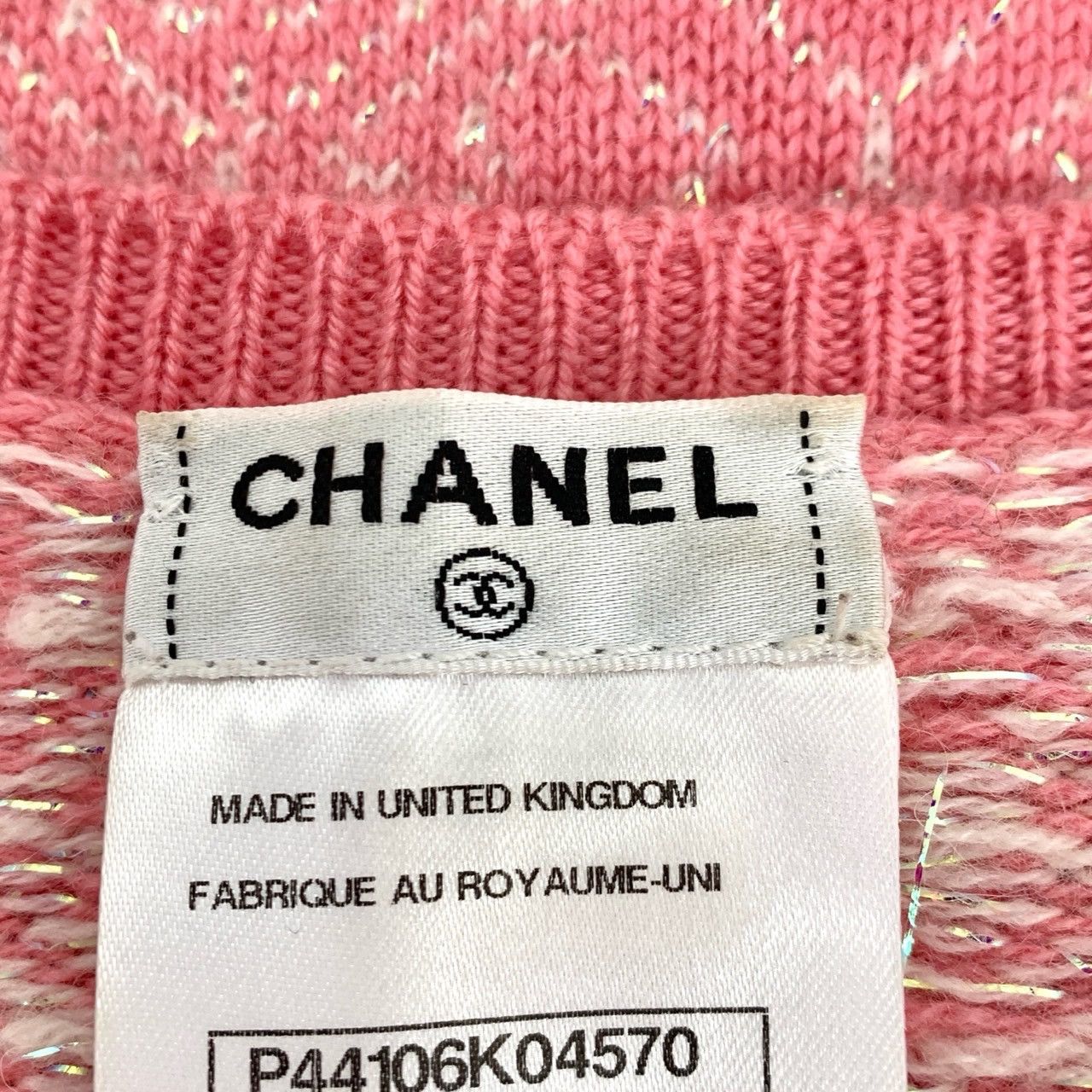 Chanel Chanel Pink Jacquard Cashmere Knit Sweater K26WX Size L / US 10 / IT 46 - 6 Thumbnail