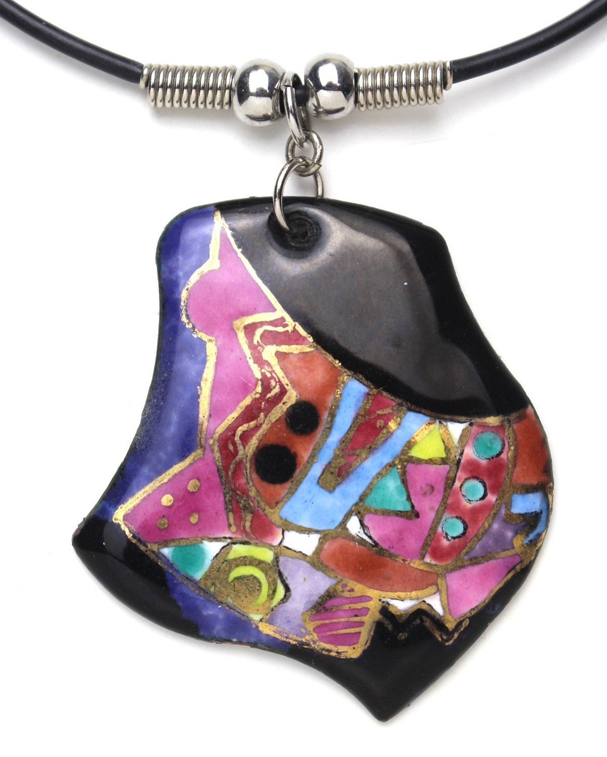 Vintage 2000S JAPANESE MADE SHATTERED ART NECKLACE Size ONE SIZE - 2 Thumbnail