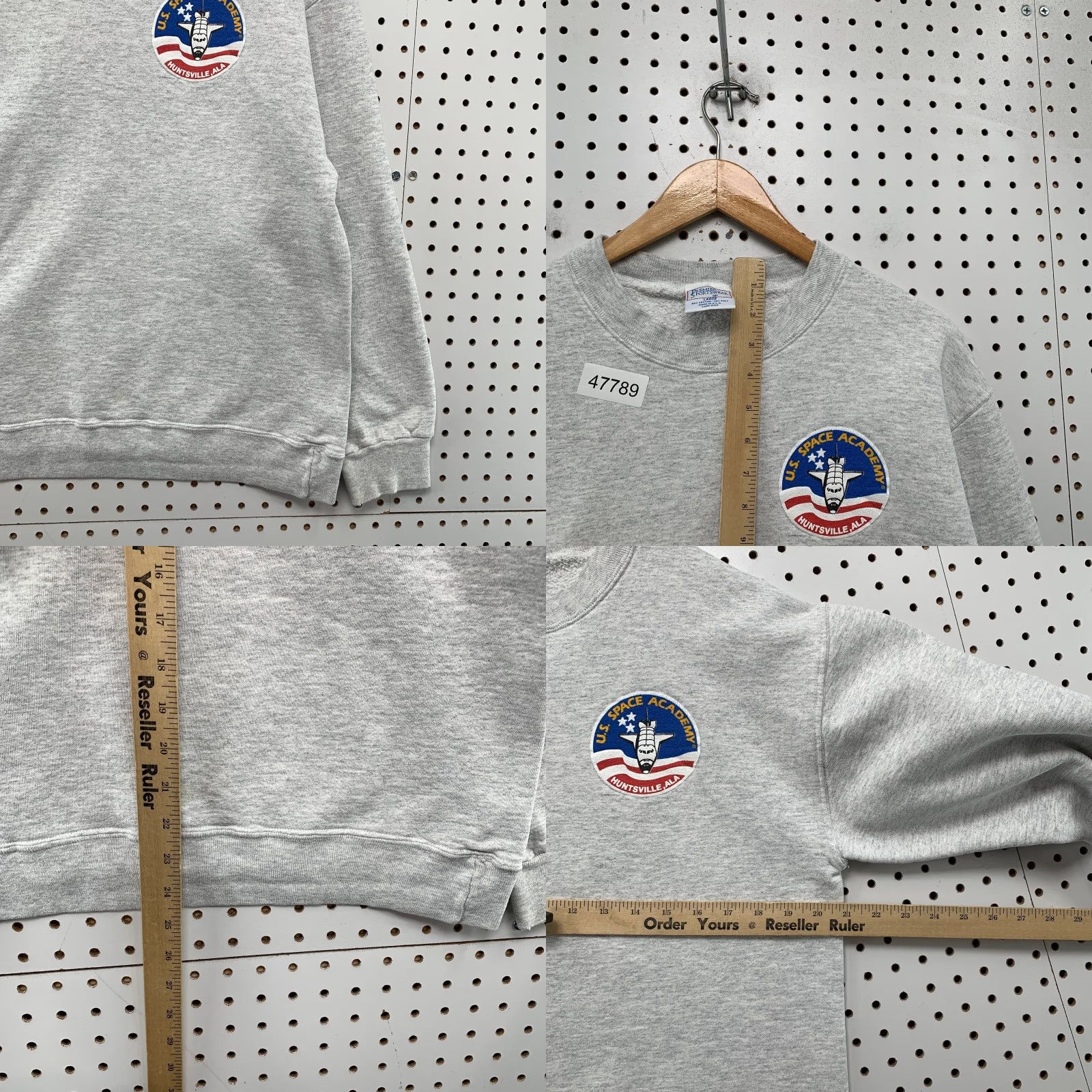 Vintage VINTAGE Space Academy Sweatshirt Mens Large Gray Crewneck Fleece USA 90s Premier Sportswear Shirts Pullover Graphic Print Mens Size US L / EU 52-54 / 3 - 8 Thumbnail
