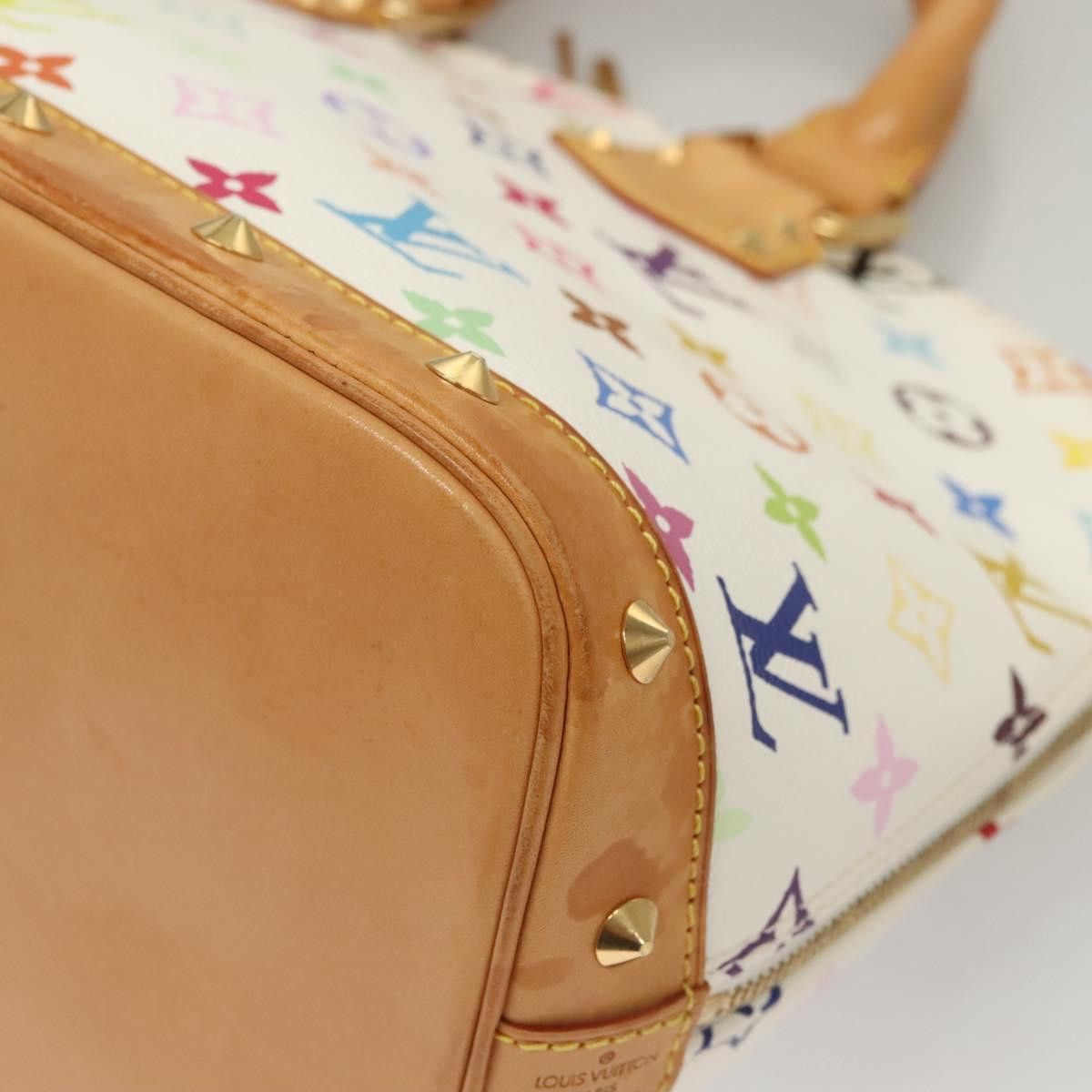 Louis Vuitton LOUIS VUITTON Monogram Multicolor Alma Hand Bag White M92647 Size ONE SIZE - 13 Thumbnail