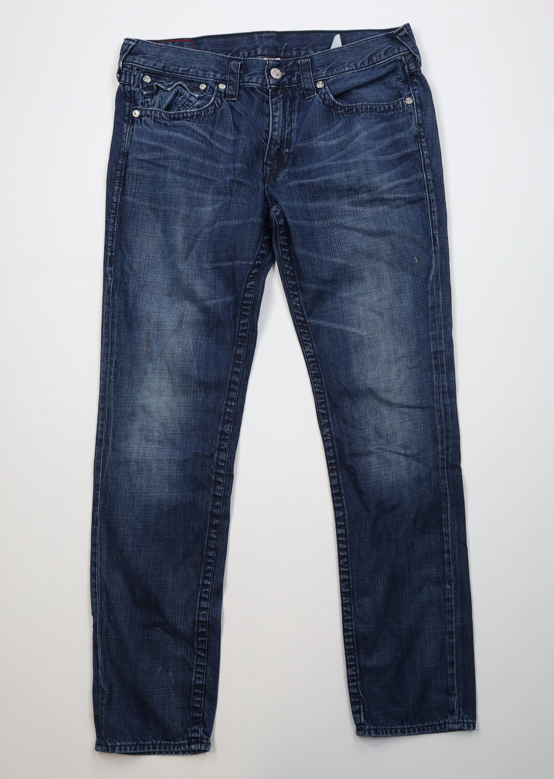 True Religion True Religion Thick Stitch Skinny Leg Denim Jeans Blue Size US 36 / EU 52 - 1 Thumbnail