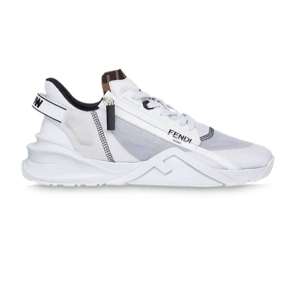 Fendi o1w1db10825 7E1392 Flow Low-Top Sneakers in White Size US 9 / EU 42 - 1 Thumbnail