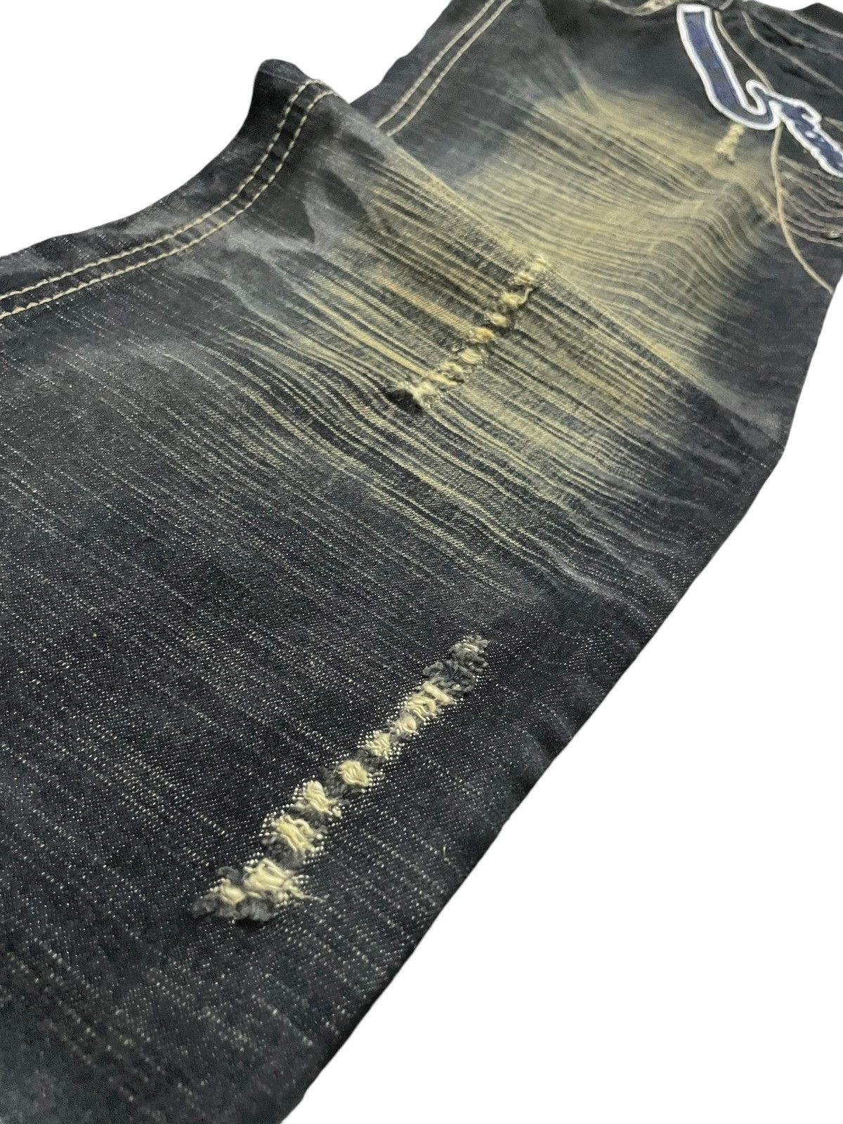 Japanese Brand Jeans De Art Mud Wash Whiskers Loose Jeans Size US 29 - 6 Thumbnail