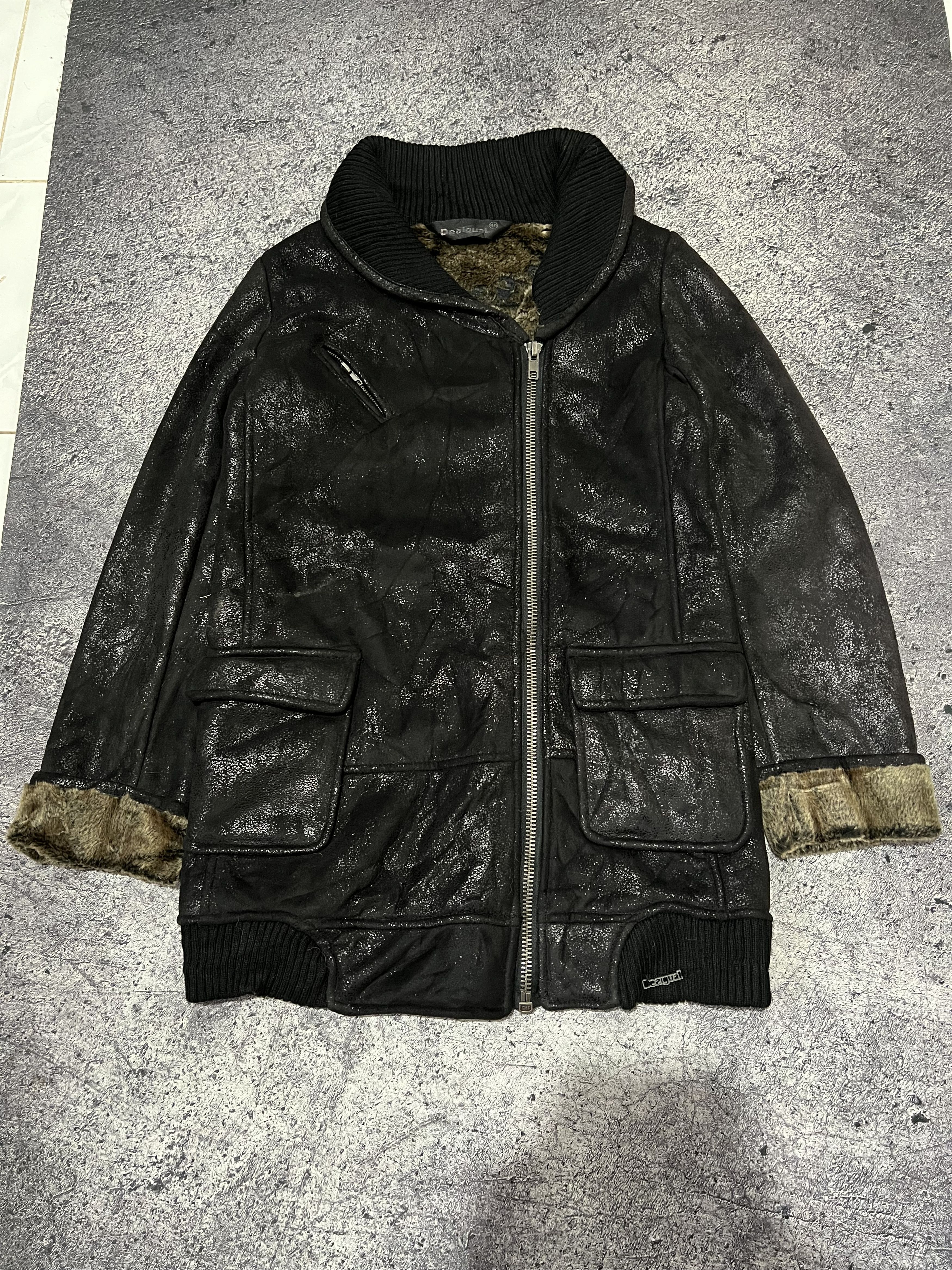 Japanese Brand 2000s Archival Japan Fur Fuzzy Wax Feather y2k Lgb Ifsix Size US M / EU 48-50 / 2 - 1 Thumbnail