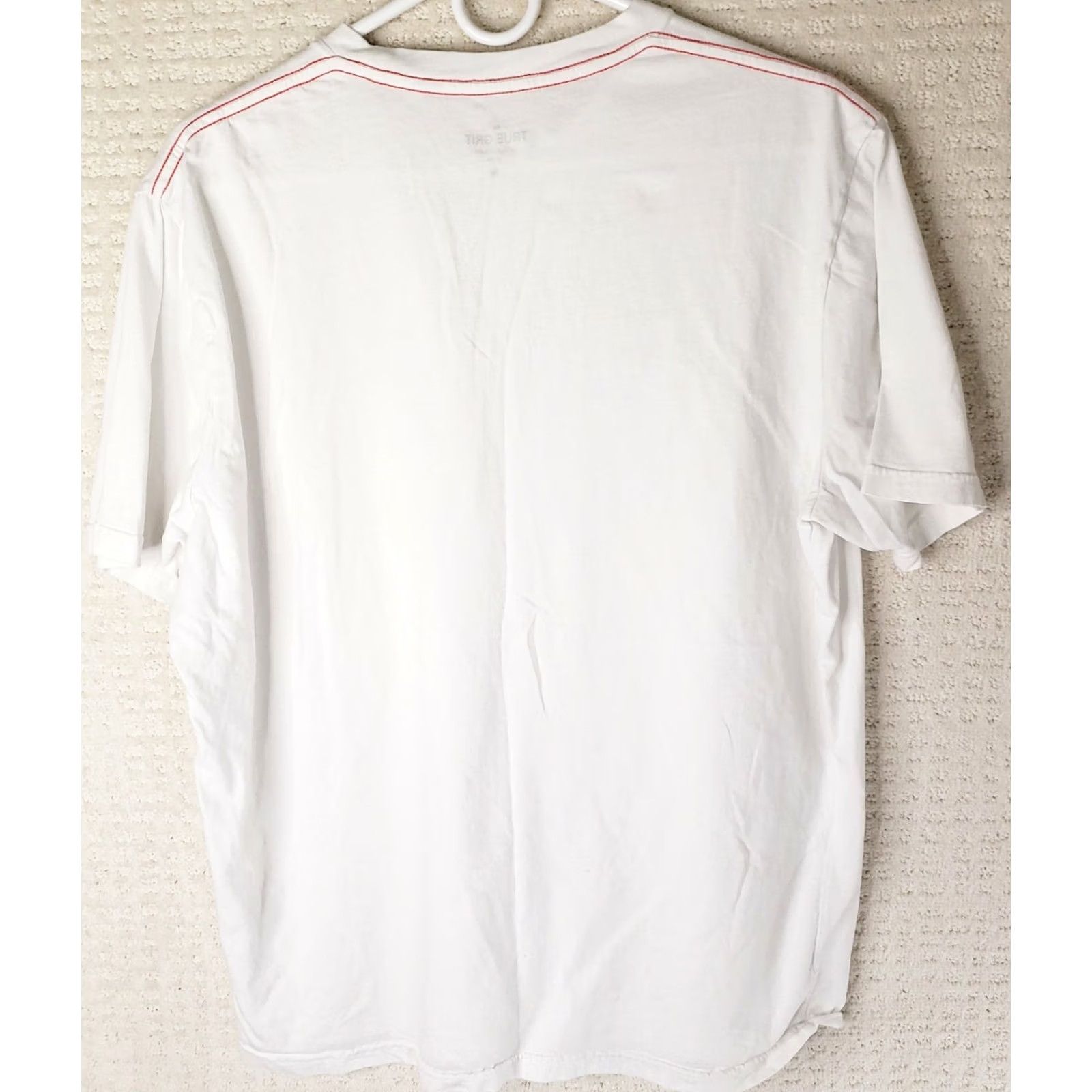 Vintage True Grit Men's M White 100% Cotton T-Shirt US Flag Size US M / EU 48-50 / 2 - 4 Thumbnail