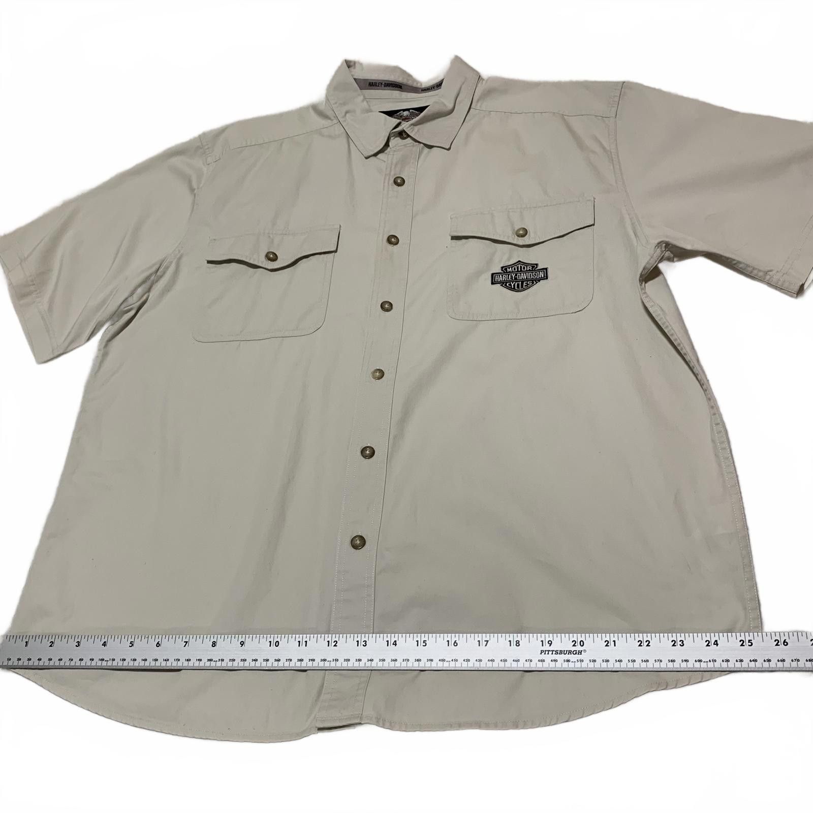 Harley Davidson Harley Davidson Beige Button-Up Shirt Eagle Tag XL Size US XL / EU 56 / 4 - 8 Thumbnail