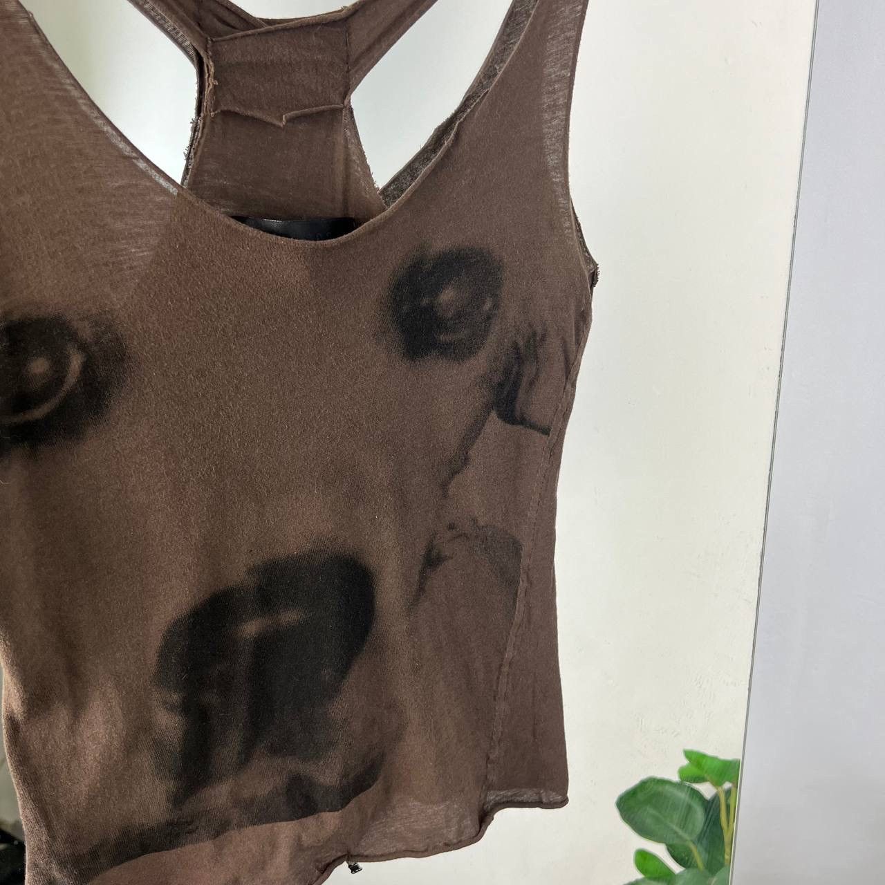 Japanese Brand Avant Garde Y2K Dog Face Big Logo Women Tank Top Size S / US 4 / IT 40 - 2 Thumbnail