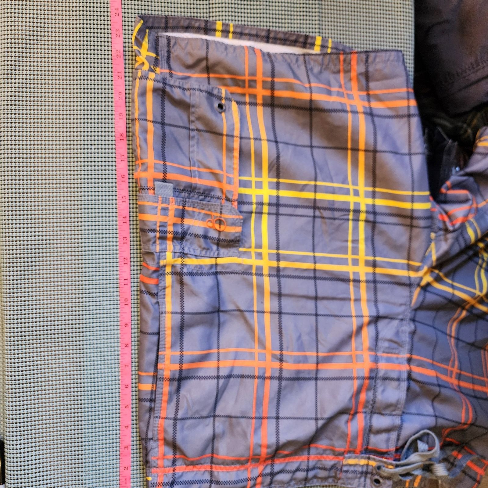 Ocean Pacific Ocean Pacific Men's 2XL Plaid Board Shorts Orange Gray Size US 44 / EU 60 - 4 Thumbnail