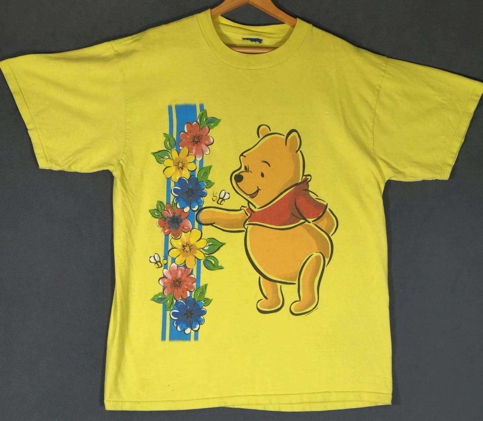 Disney Vintage 1998 Disney Winnie the Pooh Yellow Flowers Large #2 Size US L / EU 52-54 / 3 - 1 Thumbnail