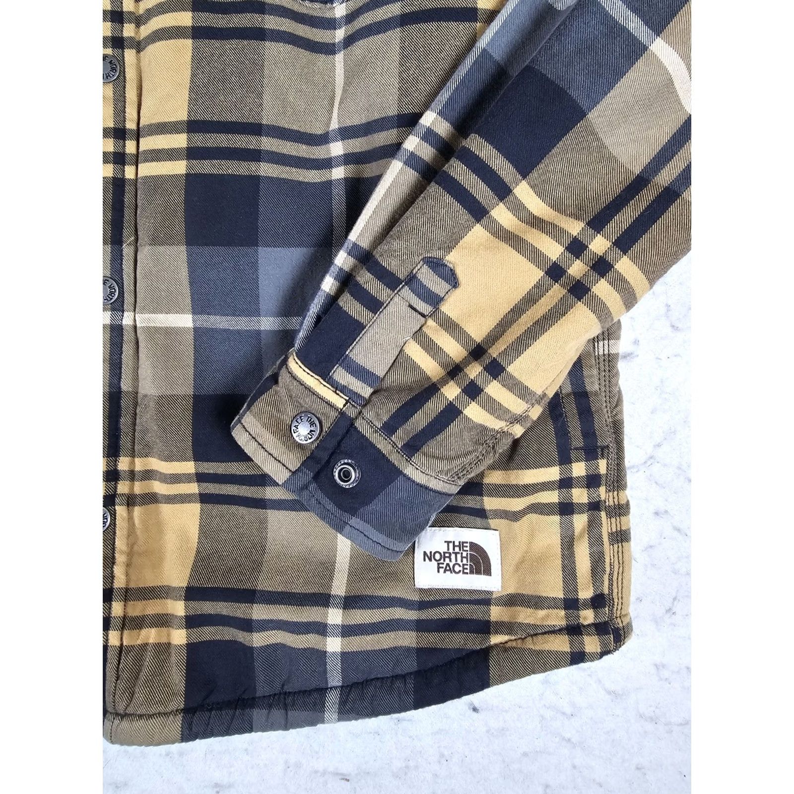 The North Face The North Face Fleece Lined Flannel Shirt Jacket Button-Up Mens Size M Yellow/Black Size US M / EU 48-50 / 2 - 4 Thumbnail