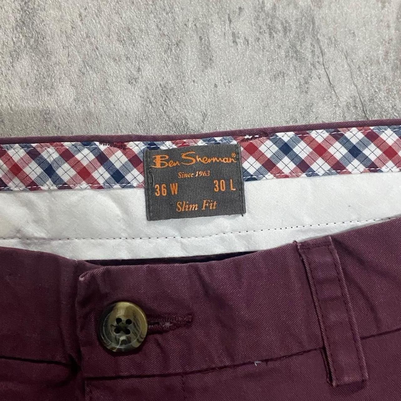 Ben Sherman Burgundy Ben Sherman chino trousers #mensfashion elegant Size US 36 / EU 52 - 6 Thumbnail