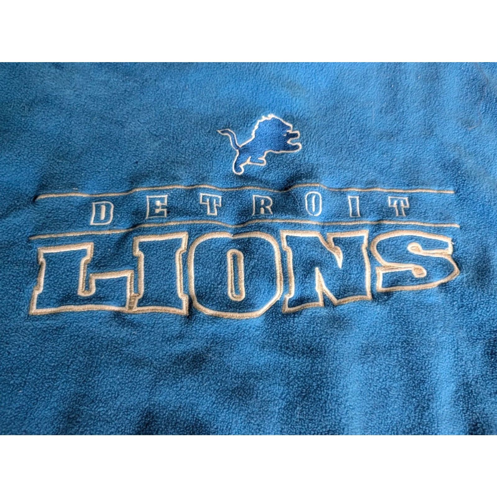 Spell VINTAGE Detroit Lions Sweatshirt NFL Logo 90s Fleece Blue XL Crew Neck Pullover Men Size US XL / EU 56 / 4 - 2 Thumbnail
