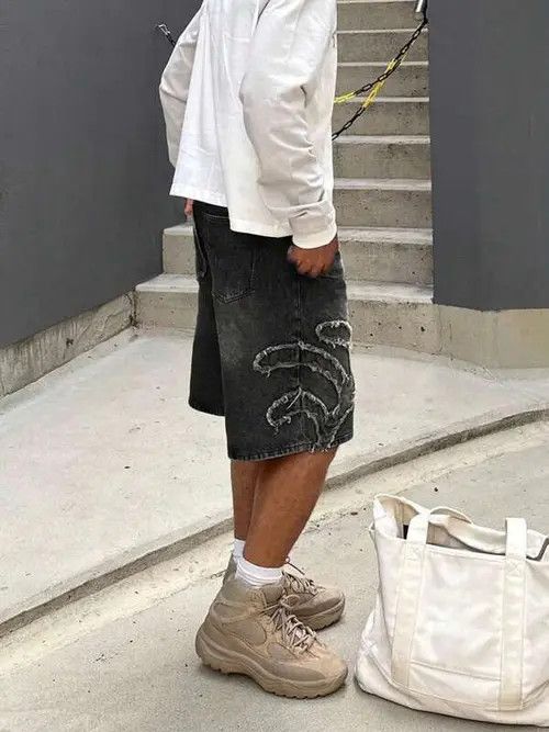 Japanese Brand × Vintage Distressed Washed Y2k Shorts Jorts Denim Size US 30 / EU 46 - 1 Thumbnail