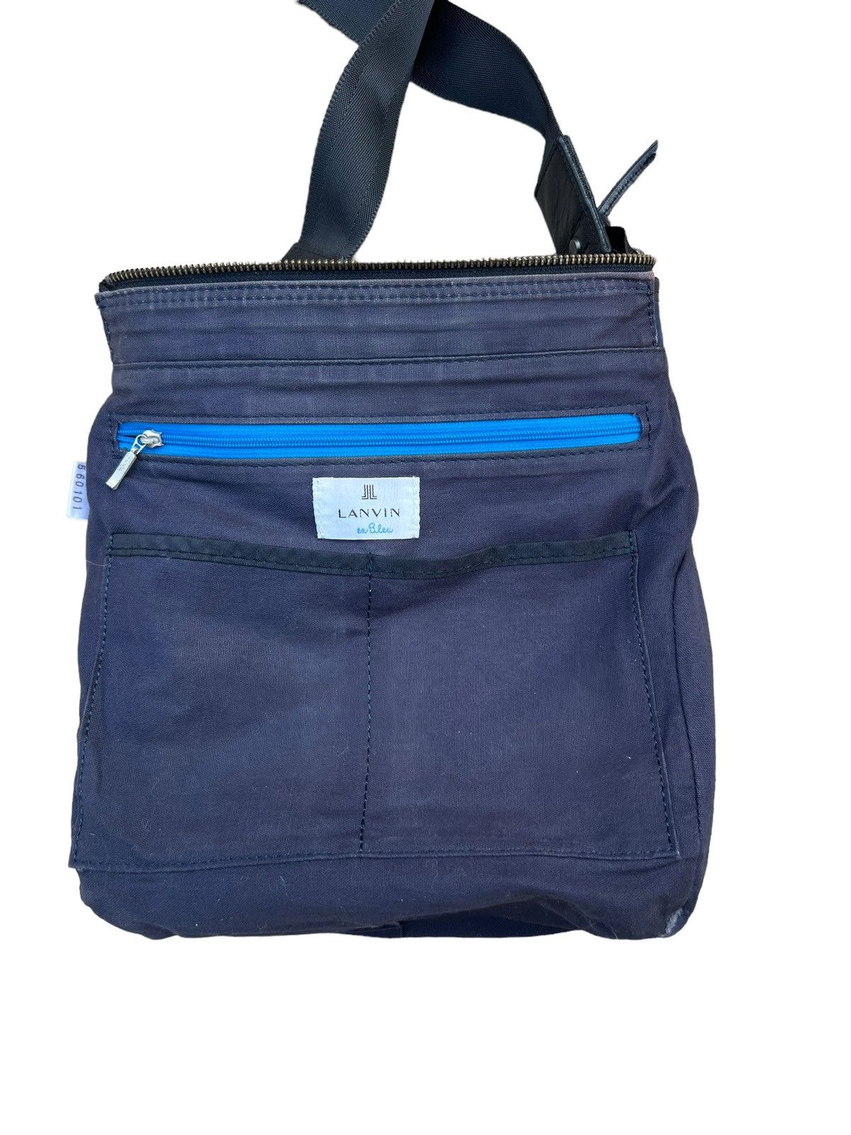 Lanvin Lanvin en bleu Distressed Hybrid Leather Bag Size ONE SIZE - 16 Thumbnail