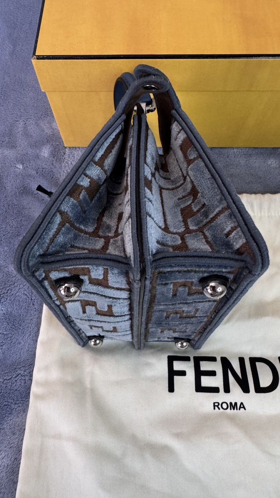 Fendi Fendi PEKaBOO ISeeU Petite Velluto Jaquard FF/VIT.GRACE Size ONE SIZE - 4 Thumbnail