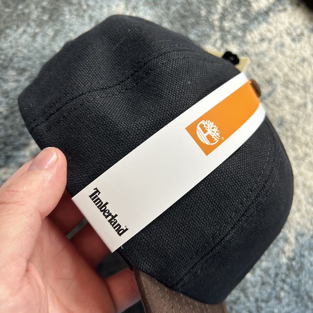 Timberland × thisisneverthat TNT TiMBERLAND WASHED 2-TONE CAP BLACK CANVAS BROWN SUEDE Size ONE SIZE - 3 Thumbnail