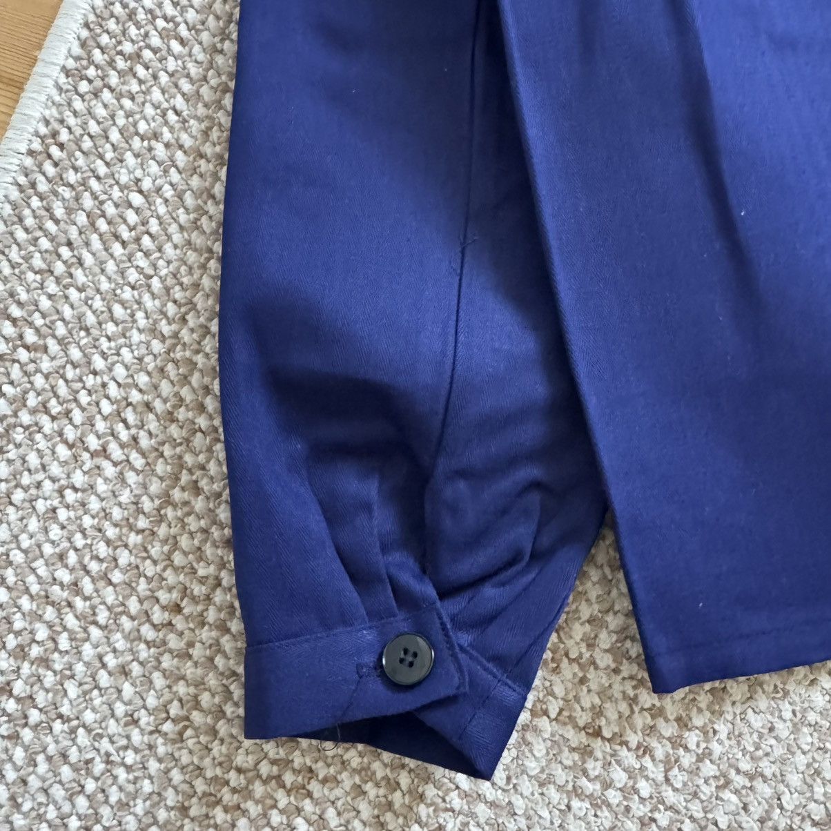 Le Laboureur French vintage HBT herringbone navy works jacket Size US M / EU 48-50 / 2 - 11 Thumbnail