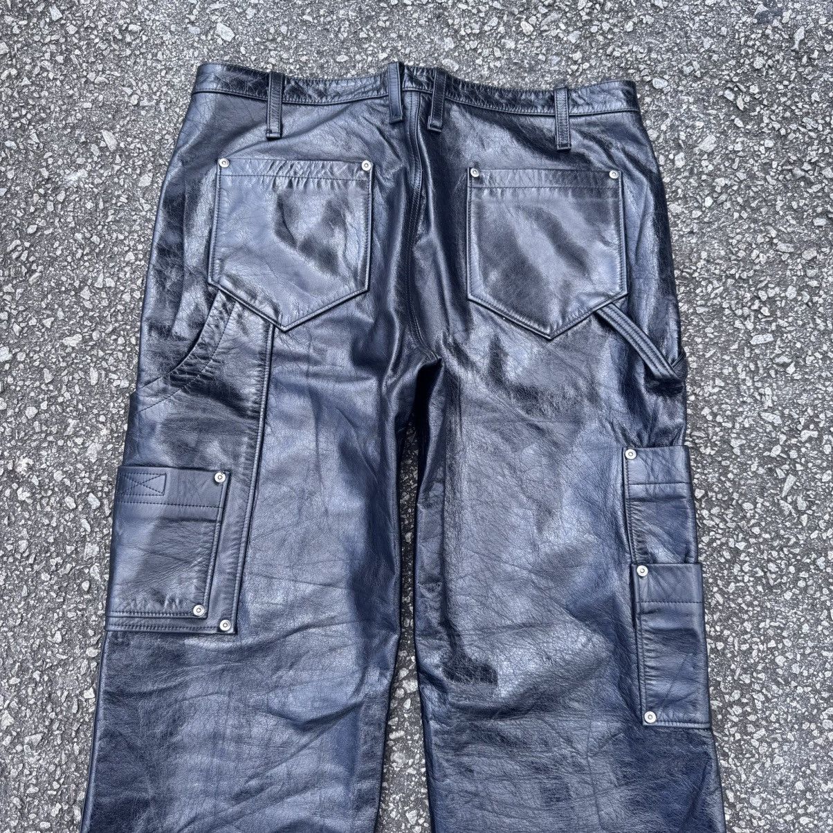 20471120 20471120 Black Leather Carpenter Pants Cowhide Size US 36 / EU 52 - 22 Thumbnail