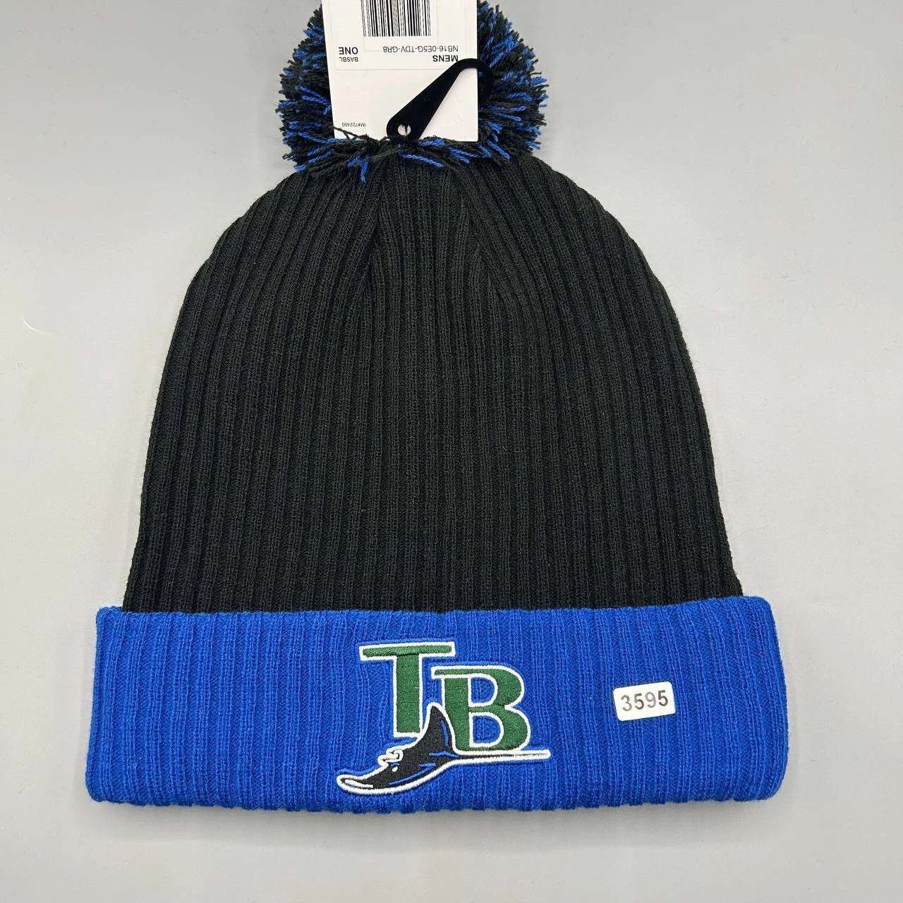 Nike Tampa Bay Devil Rays x Nike Hat Men Cuffed Beanie Pom Pom Size ONE SIZE - 4 Thumbnail