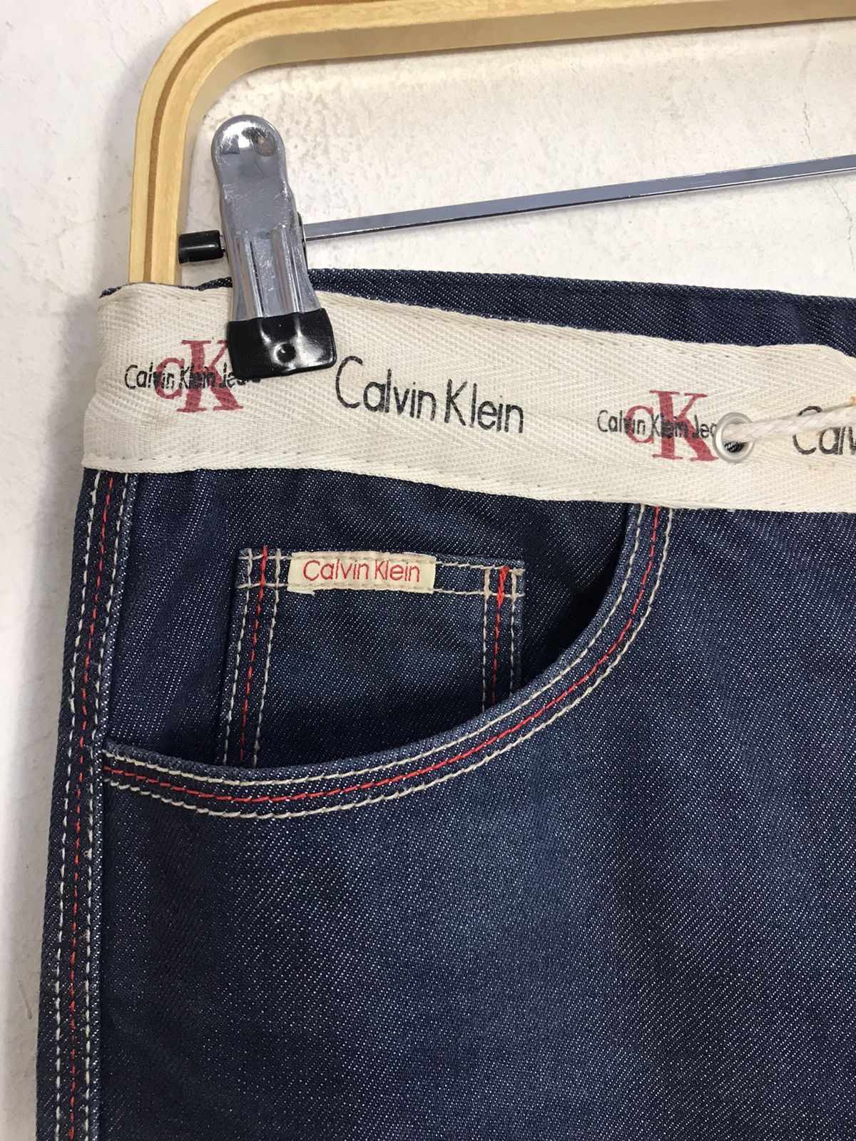 Calvin Klein × Vintage Vintage Calvin Klein Indigo Denim Zipper Size US 30 / EU 46 - 6 Thumbnail