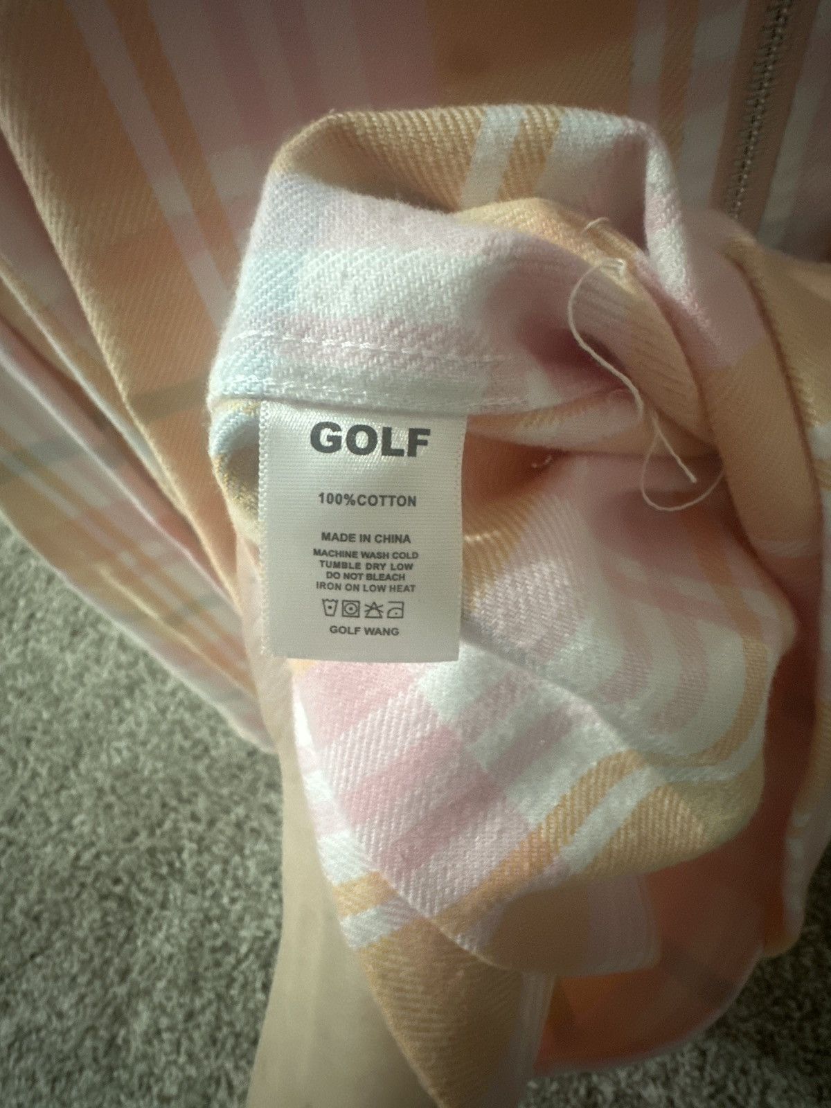 Golf Wang Flannel Zip Shirt Orange/Pink Size US XS / EU 42 / 0 - 3 Thumbnail