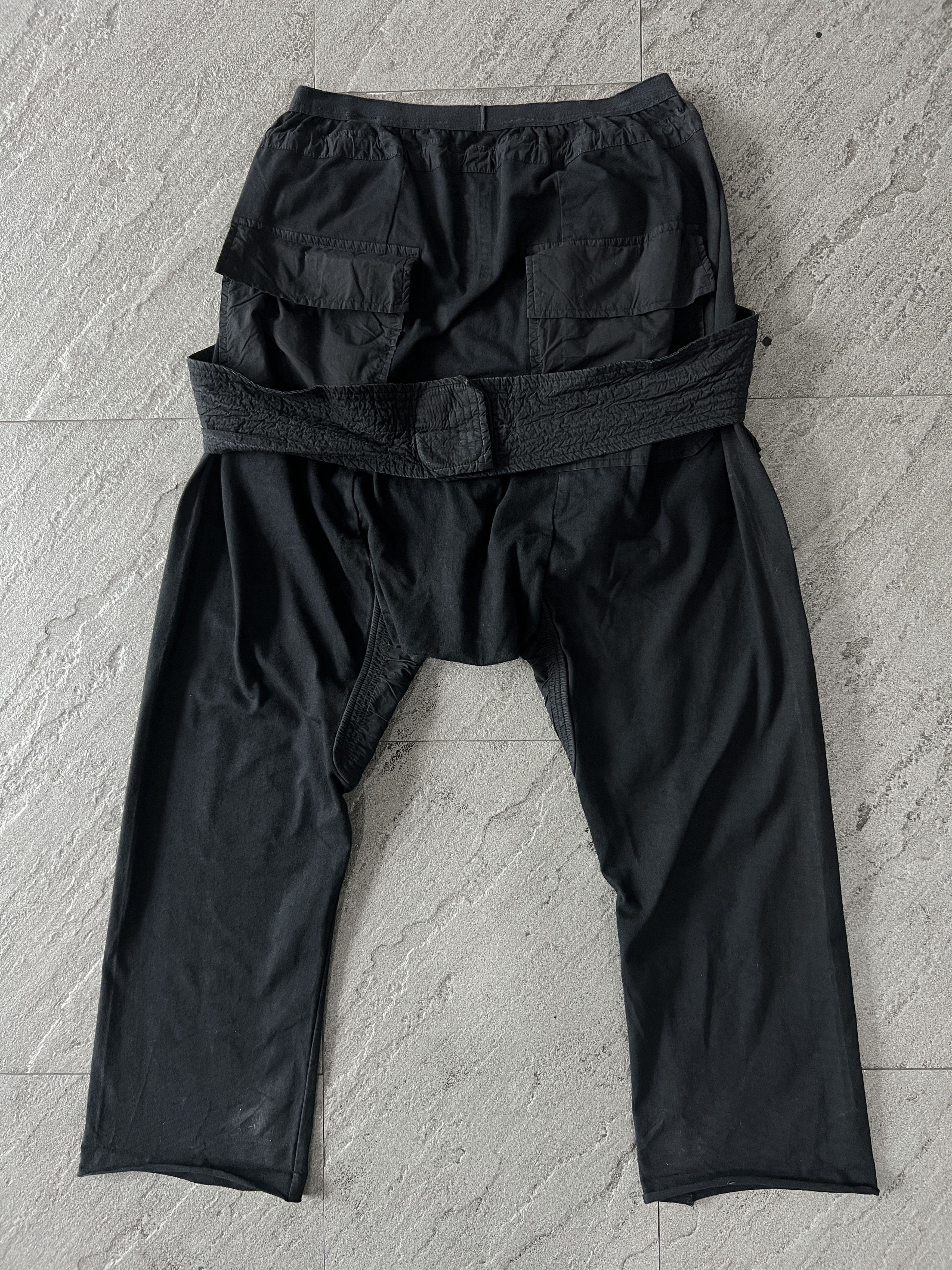 Rick Owens Drkshdw Rick Owens DRKSHDW Creatch Cargo Pants Black Size US 28 / EU 44 - 2 Thumbnail