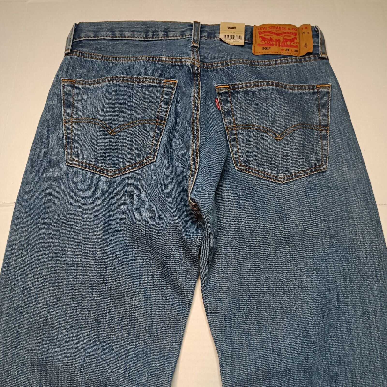 Levi's Levi's 501 Original Jeans Men's 31x36 Blue Button Fly Size US 31 - 10 Thumbnail