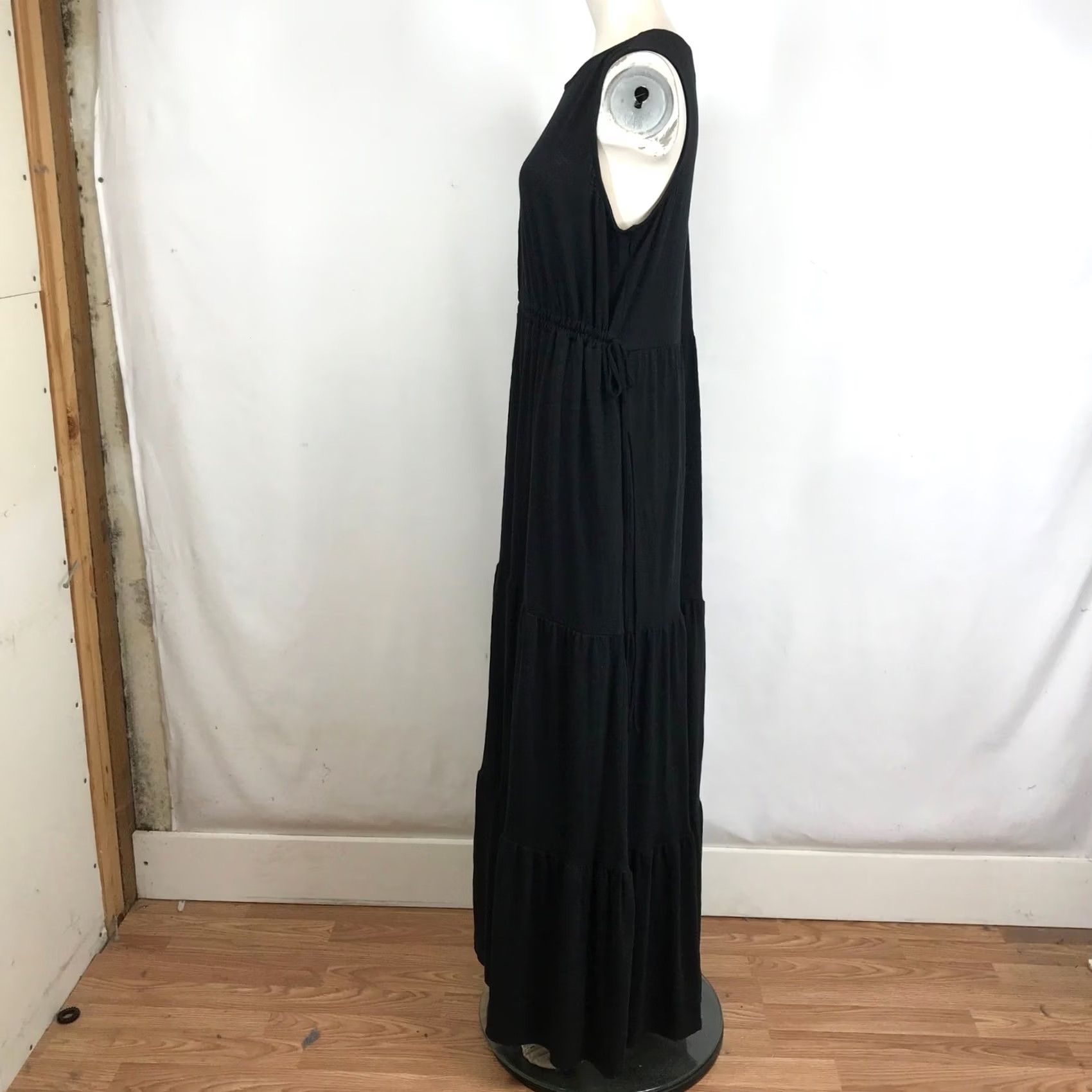 Vintage Caslon Womens Black Tiered Sleeveless Maxi Dress Drawstring Waist CN471772MI M Size M / US 6-8 / IT 42-44 - 6 Thumbnail