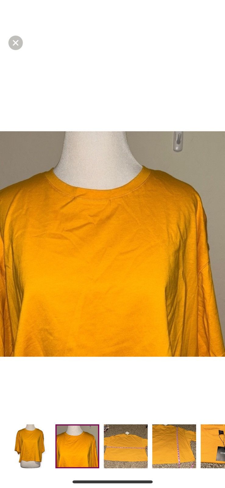 Shein Shein large yellow cropped top Size L / US 10 / IT 46 - 2 Thumbnail