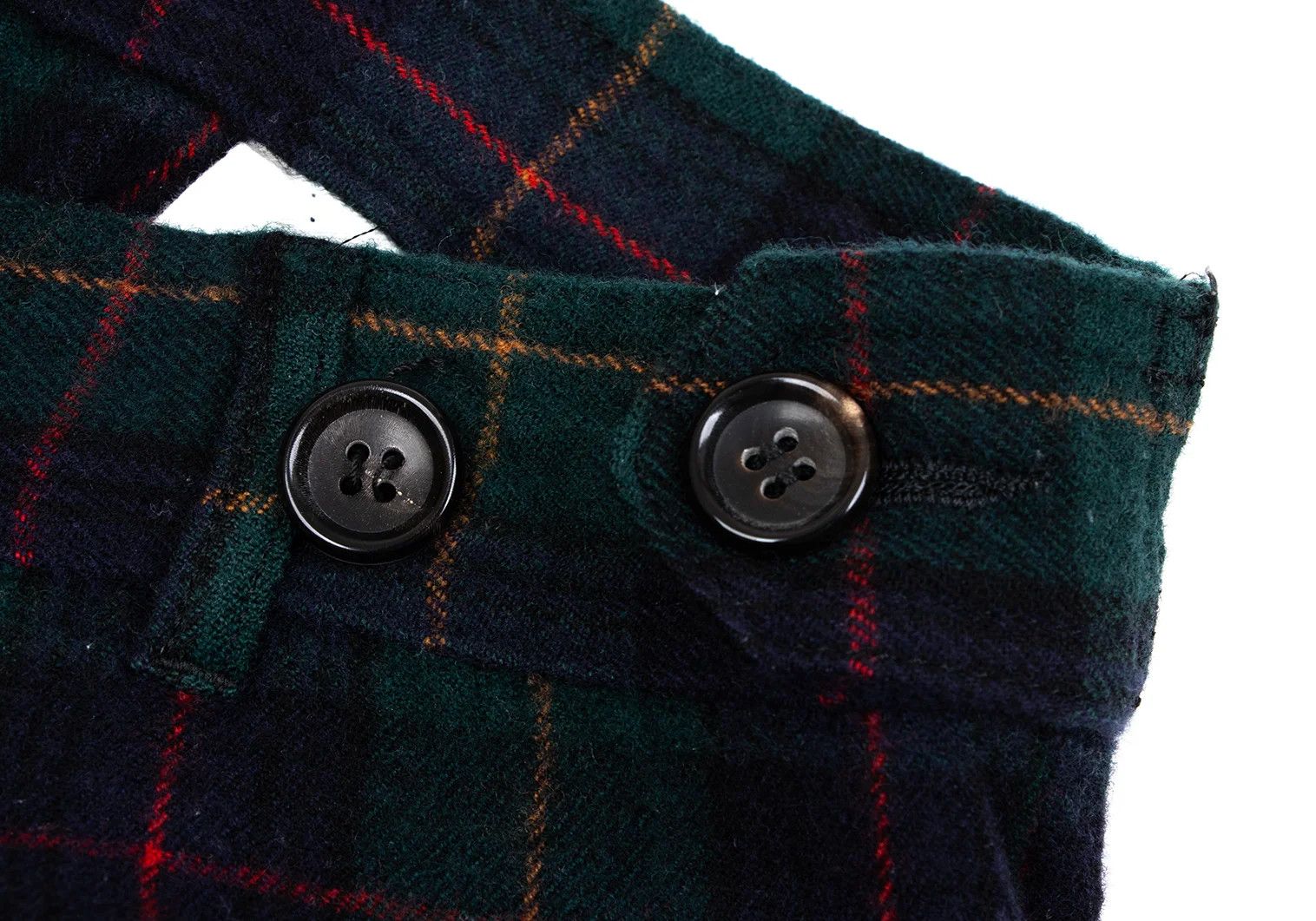 Comme des Garcons Homme Plus Tartan Check Wool Nylon Pants in Deep Blue Green XS Size US 30 / EU 46 - 11 Thumbnail