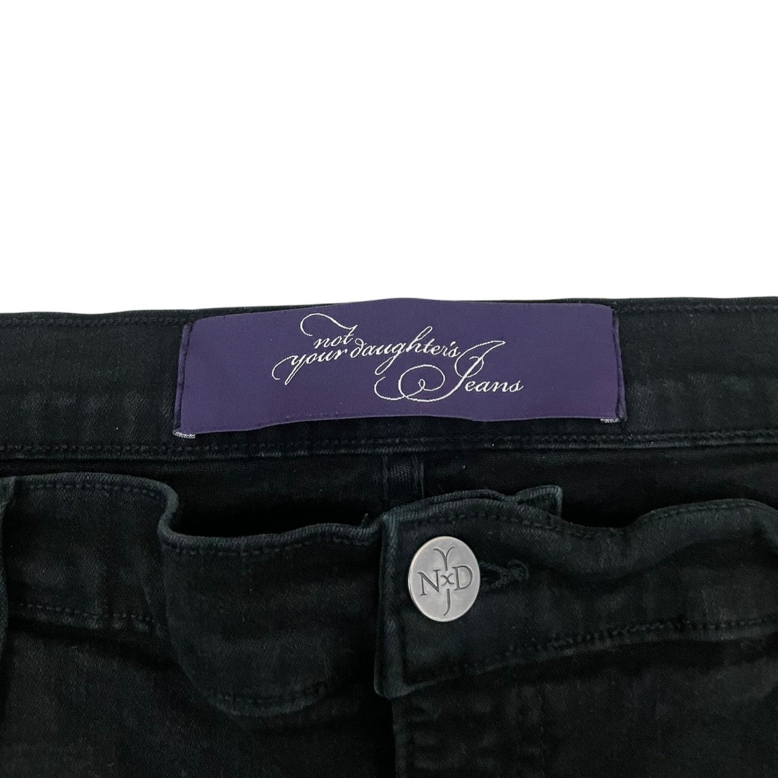 Vintage Not Your Daughter's Jeans Y2K Black Rhinestone Flare Jeans Size 36" / US 14 / IT 50 - 6 Thumbnail