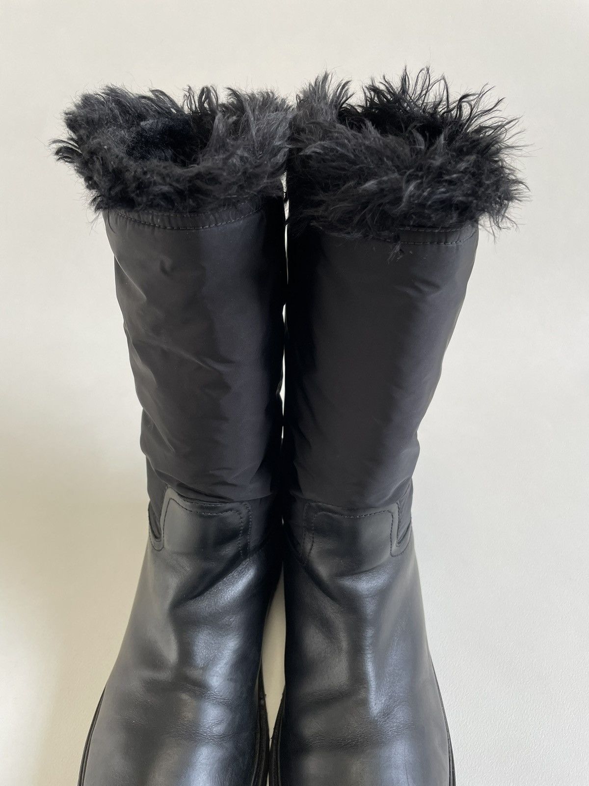 Prada Black Leather + Nylon Astro Biker Boots Size US 8 / EU 41 - 5 Thumbnail