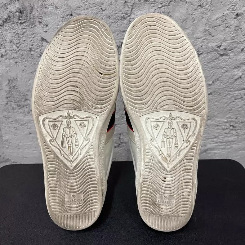 Gucci Gucci White Sneakers with Red Accent-2505 Size US 9 / EU 42 - 7 Thumbnail