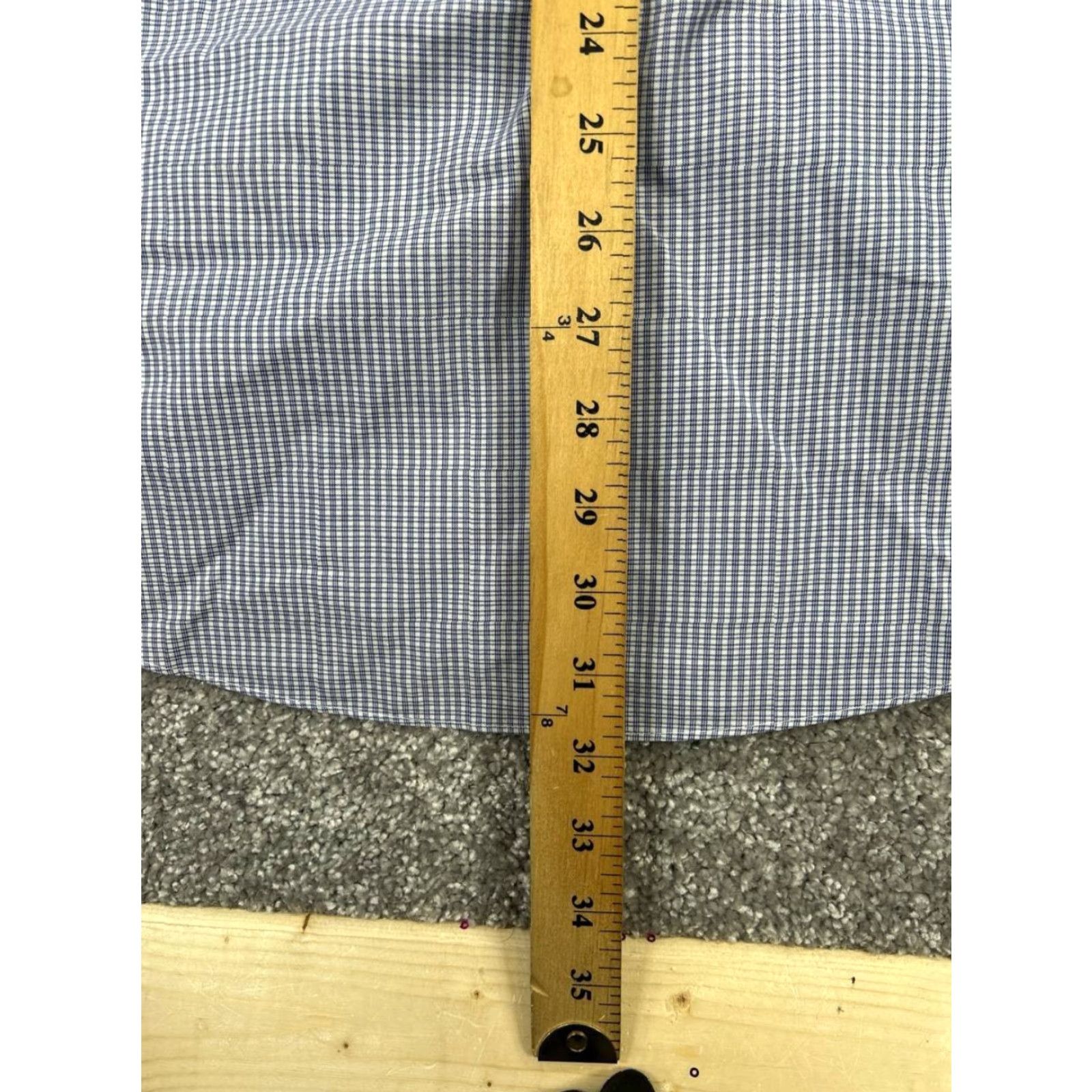 Brooks Brothers Brooks Brothers Dress Shirt Mens 16 Blue White Cotton Button Up Regular Size 16 Blue Plaid Vintage No Mens Size 42R - 7 Thumbnail