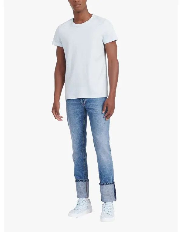 Balmain o1y0426 Crewneck T-Shirt in Sky Blue Size US XS / EU 42 / 0 - 2 Thumbnail