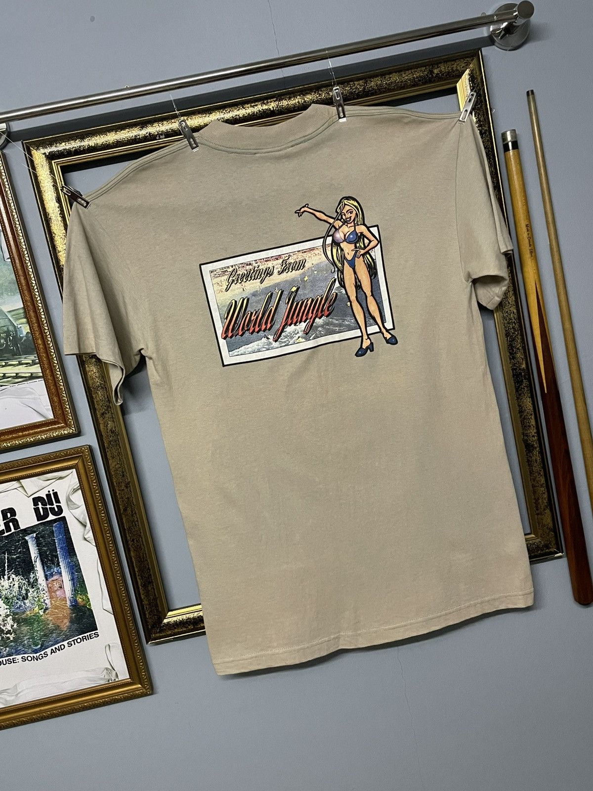 Vintage Vintage 1990s World Jungle Iconic Art Graphic Girl Surfing Size US M / EU 48-50 / 2 - 2 Thumbnail