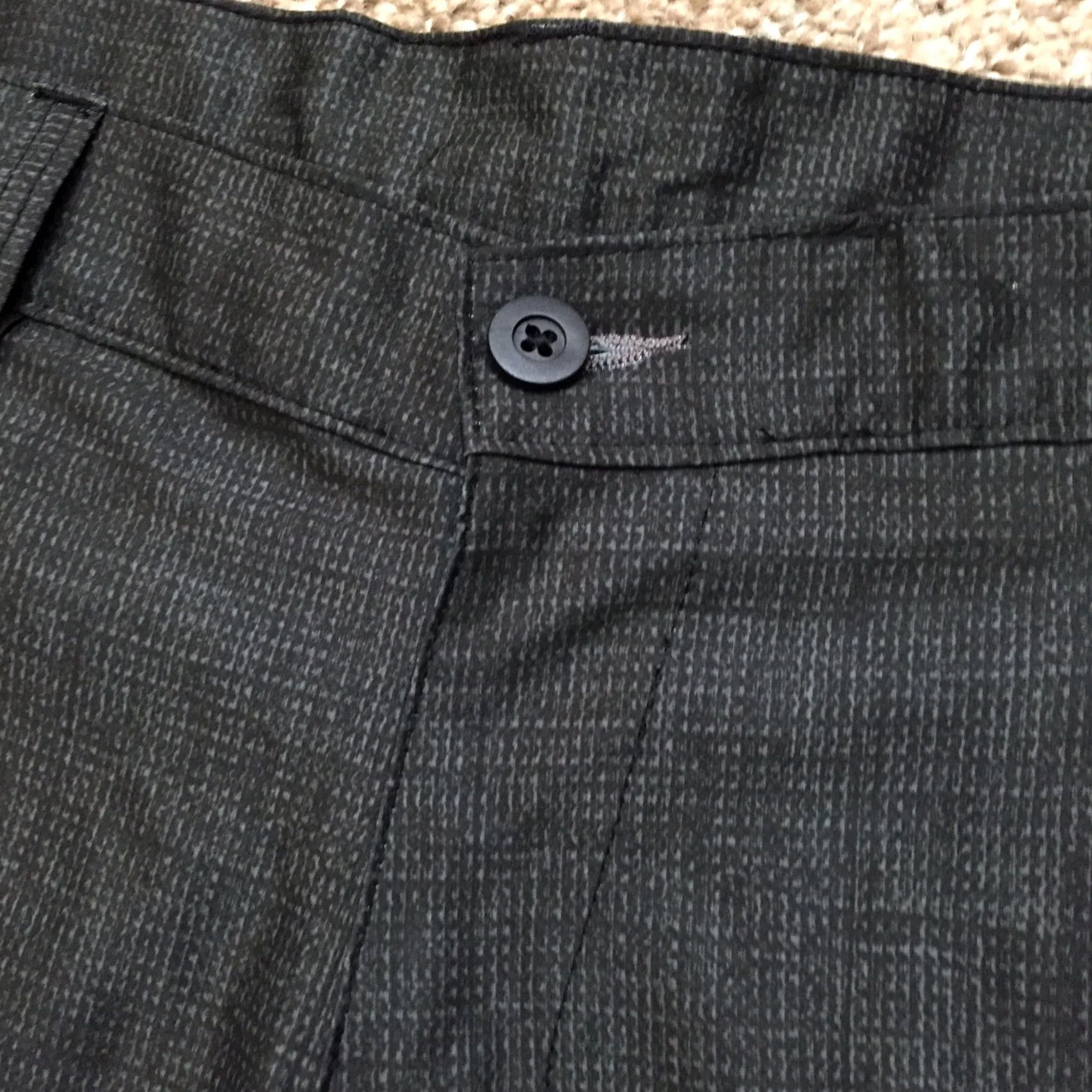 Burnside Burnside Mens Regular Chino Shorts - 32 Black Gray Polyester Size US 32 / EU 48 - 2 Thumbnail