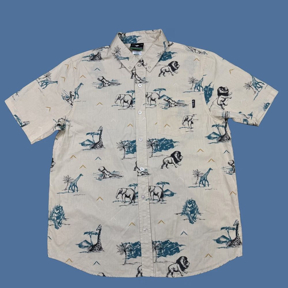 Vintage LRG Shirt Mens M Brown Lifted Research Group Button Men Size Short Sleeve Animal Size US M / EU 48-50 / 2 - 1 Thumbnail