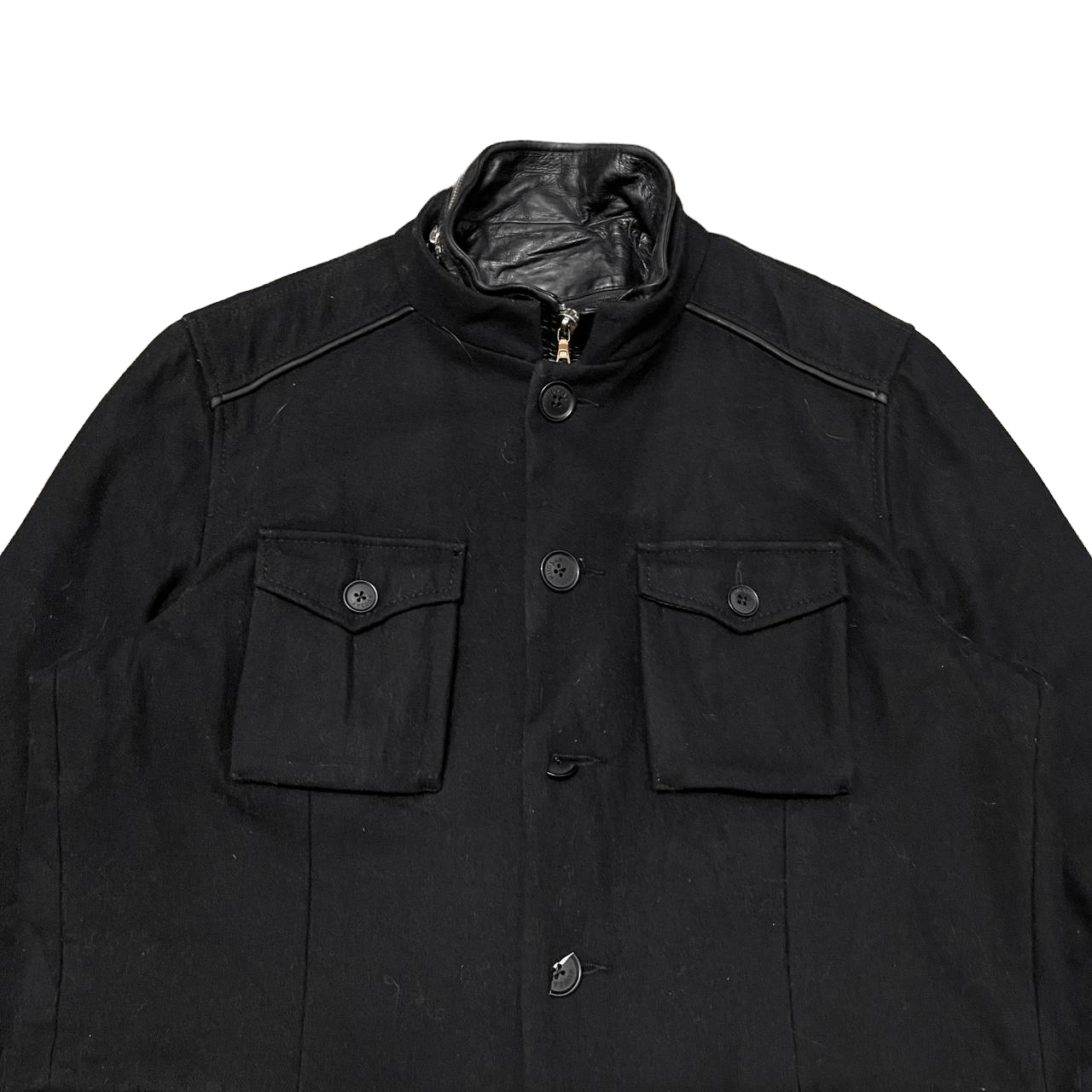 Rudsak Vintage Rudsak Wool Leather Jacket Size US XL / EU 56 / 4 - 2 Thumbnail