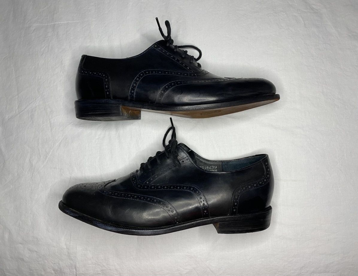 Other Executive Level Black Leather Oxford Wingtip Shoes 10 EW Size US 10 / EU 43 - 3 Thumbnail