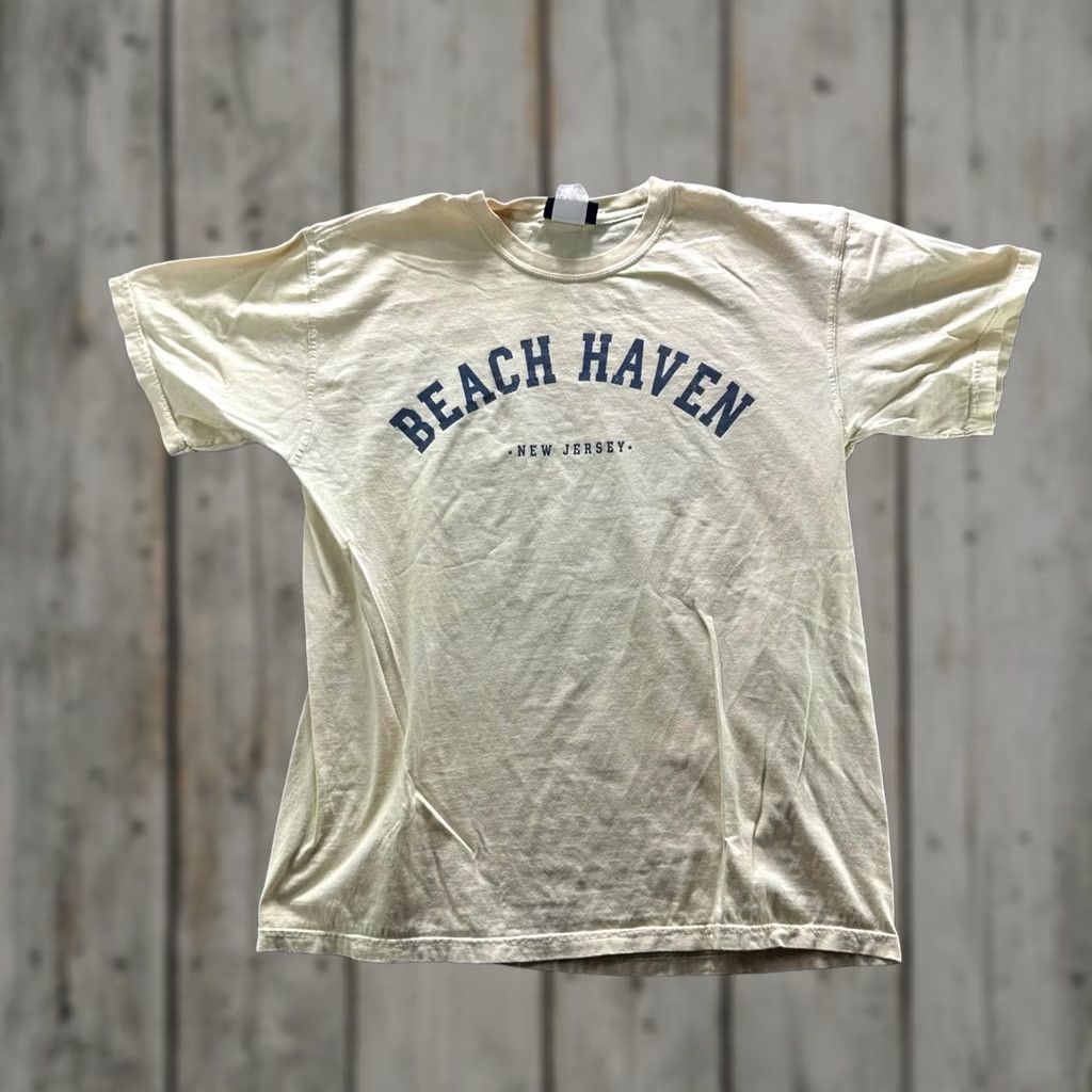 Vintage Breezin' Up Shirt Mens L Beige Graphic Crewneck Beach Haven New Jersey Breezin' Up Shirt Mens L Beige Graphic Crewneck Size US L / EU 52-54 / 3 - 1 Thumbnail