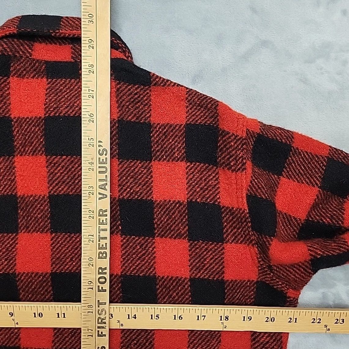 Vintage VINTAGE Melton Shirt Jacket Mens M Red Buffalo Plaid Wool Blend Outdoors Shirt Jacket Mens M Red Buffalo Plaid Wool Blend Outdoors Size US M / EU 48-50 / 2 - 7 Thumbnail