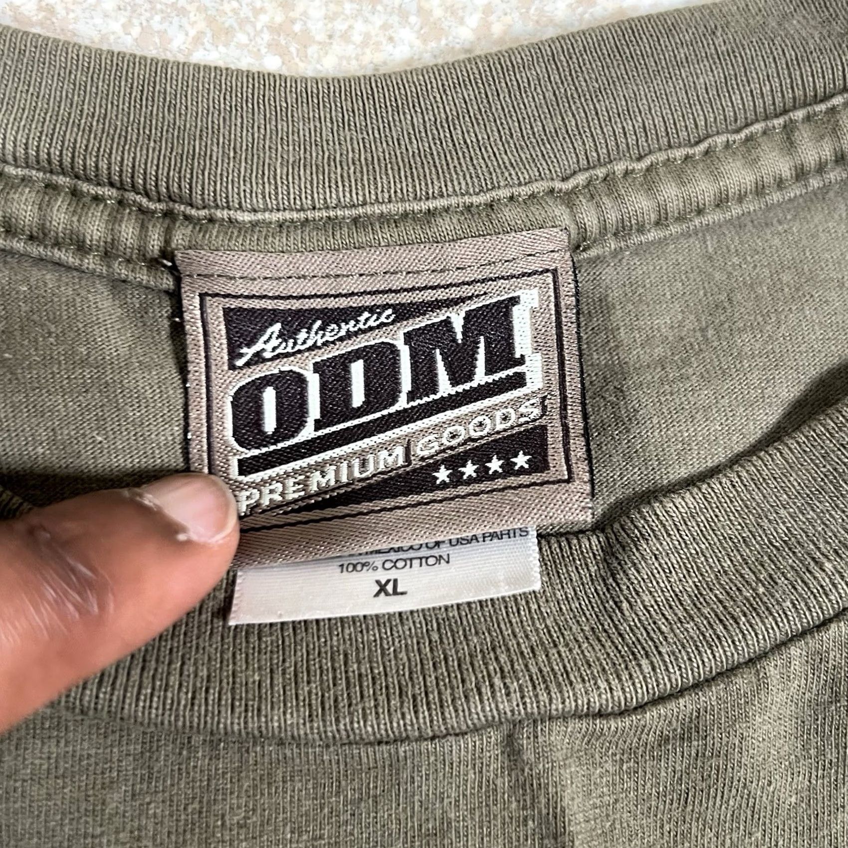Olive VINTAGE ODM Ride Hard Custom Motorcycles Tshirt XL Olive Grunge Skater Mens XL Green Grunge 90s Size US XL / EU 56 / 4 - 3 Thumbnail