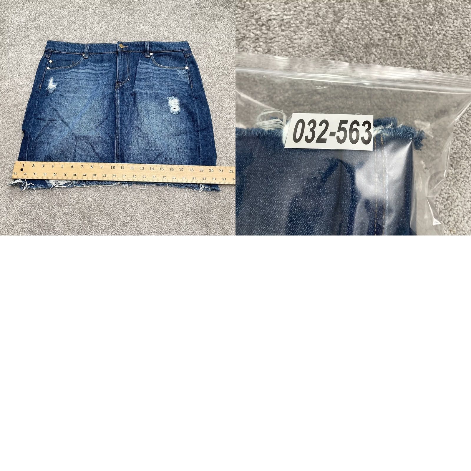 Denime Liverpool Denim Mini Skirt Womens 14/32 Blue Cotton Casual Streetwear Short Size 36" / US 14 / IT 50 - 9 Thumbnail
